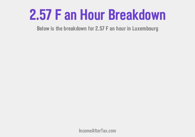 How much is F2.57 an Hour After Tax in Luxembourg?