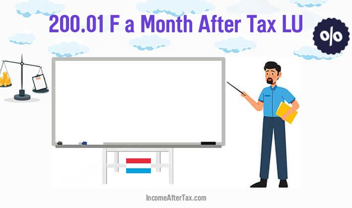F200.01 a Month After Tax LU