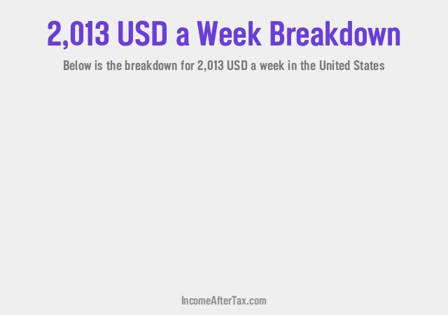 How much is $2,013 a Week After Tax in the United States?