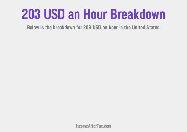 How much is $203 an Hour After Tax in the United States?