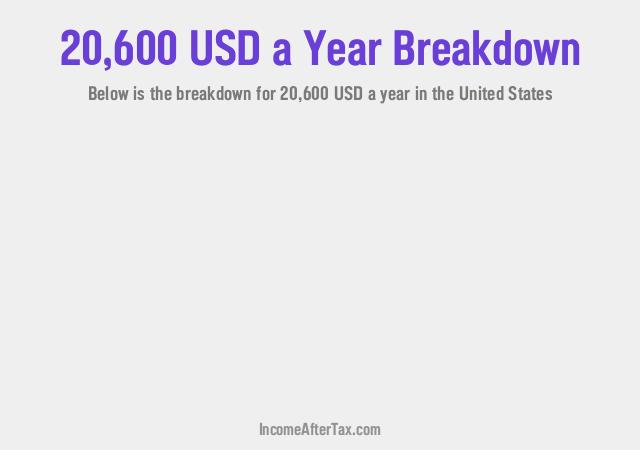 How much is $20,600 a Year After Tax in the United States?