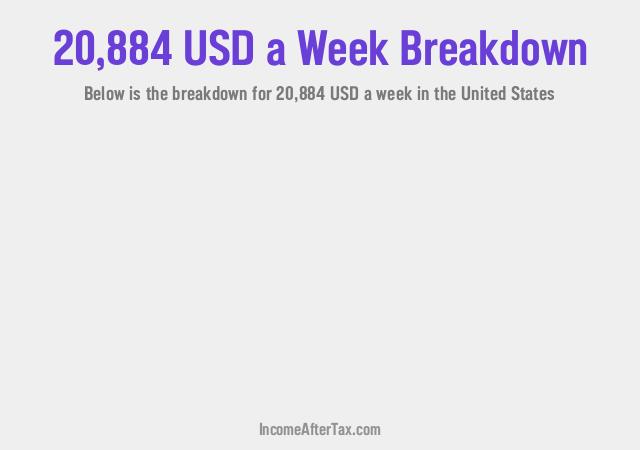 How much is $20,884 a Week After Tax in the United States?