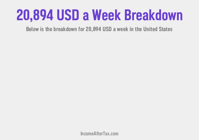 How much is $20,894 a Week After Tax in the United States?