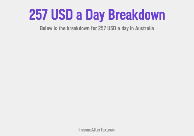 How much is $257 a Day After Tax in Australia?