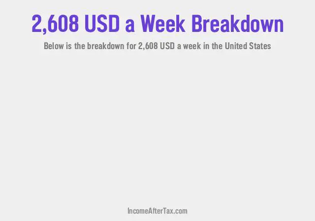 How much is $2,608 a Week After Tax in the United States?