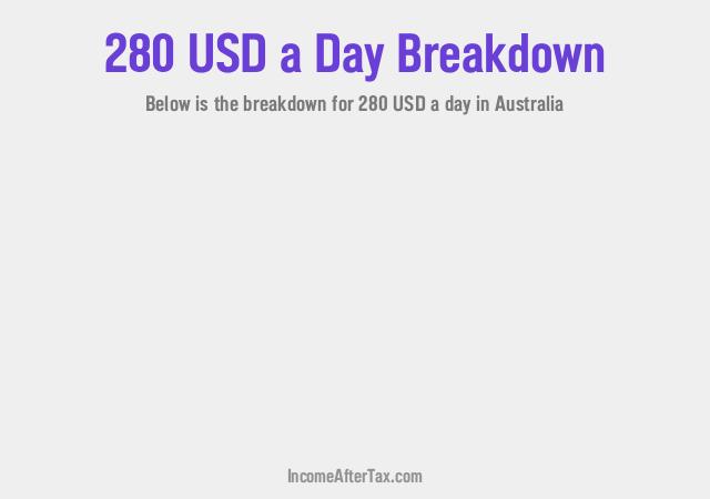 How much is $280 a Day After Tax in Australia?