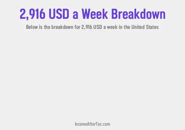 How much is $2,916 a Week After Tax in the United States?