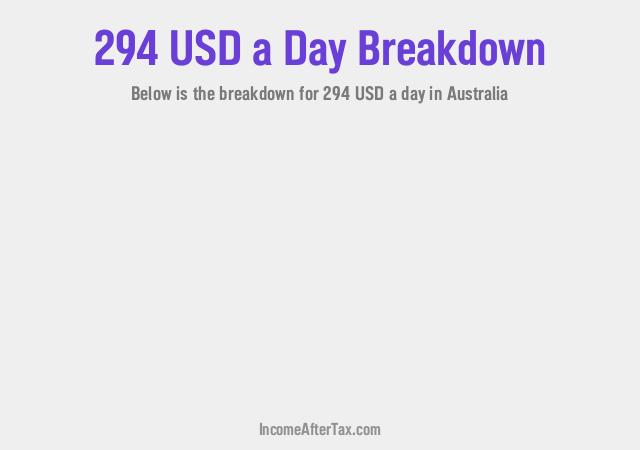 How much is $294 a Day After Tax in Australia?