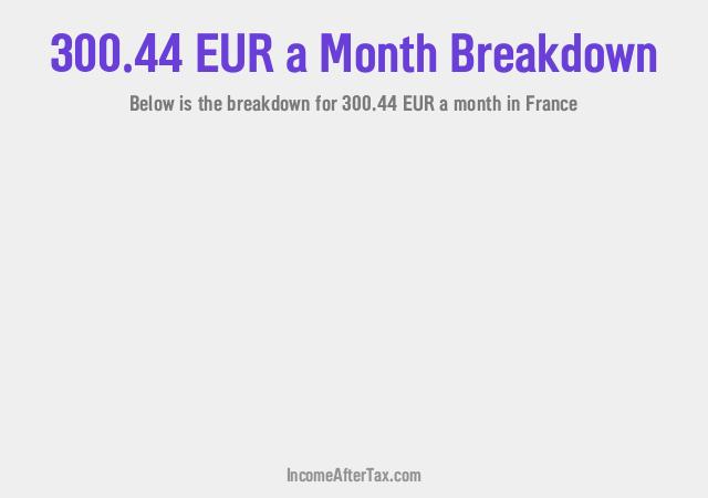 How much is €300.44 a Month After Tax in France?