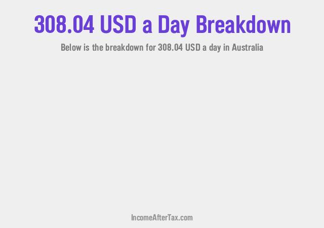 How much is $308.04 a Day After Tax in Australia?
