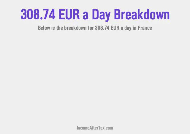 How much is €308.74 a Day After Tax in France?