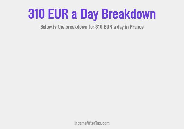 How much is €310 a Day After Tax in France?