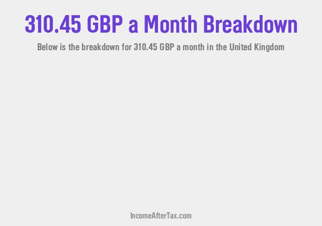 How much is £310.45 a Month After Tax in the United Kingdom?