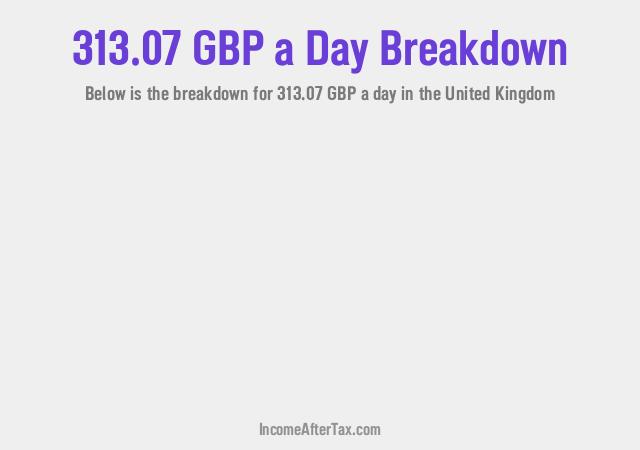 How much is £313.07 a Day After Tax in the United Kingdom?