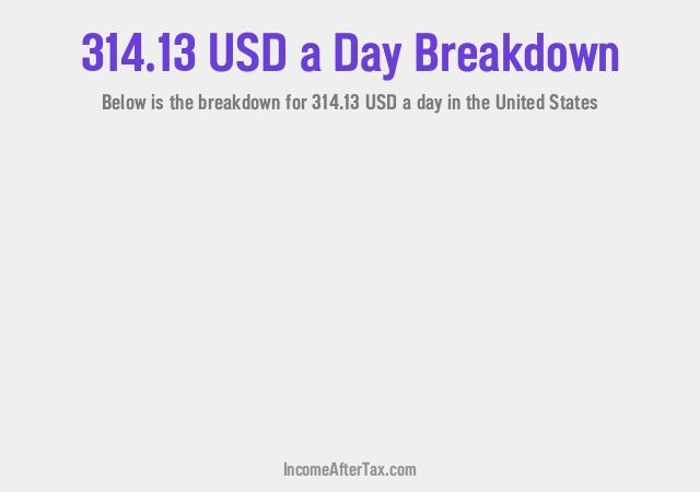 How much is $314.13 a Day After Tax in the United States?