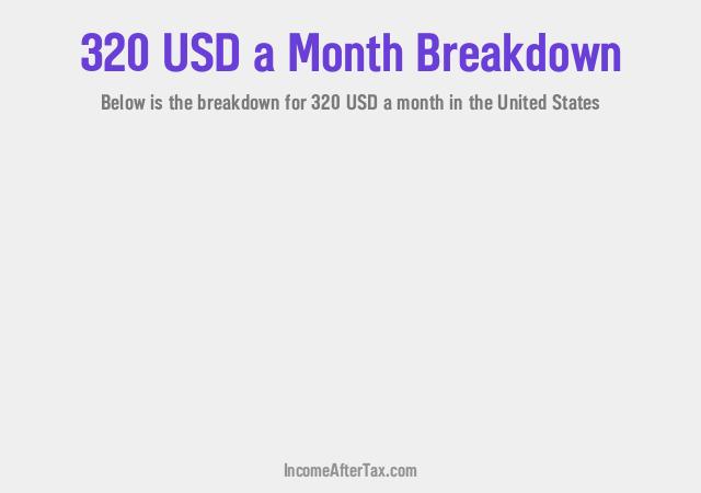 $320 a Month After Tax in the United States Breakdown