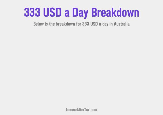 How much is $333 a Day After Tax in Australia?