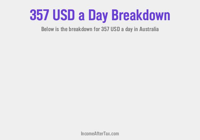How much is $357 a Day After Tax in Australia?
