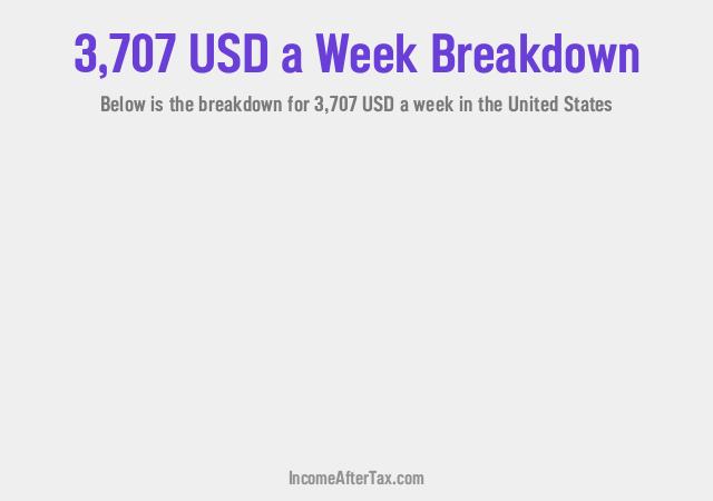 How much is $3,707 a Week After Tax in the United States?