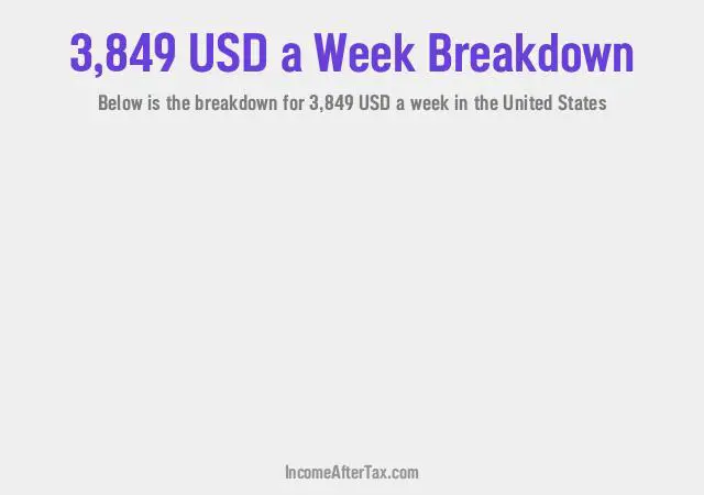 How much is $3,849 a Week After Tax in the United States?