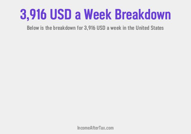How much is $3,916 a Week After Tax in the United States?