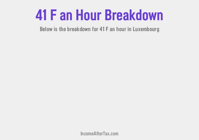 How much is F41 an Hour After Tax in Luxembourg?