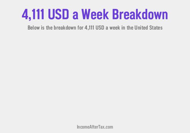 How much is $4,111 a Week After Tax in the United States?