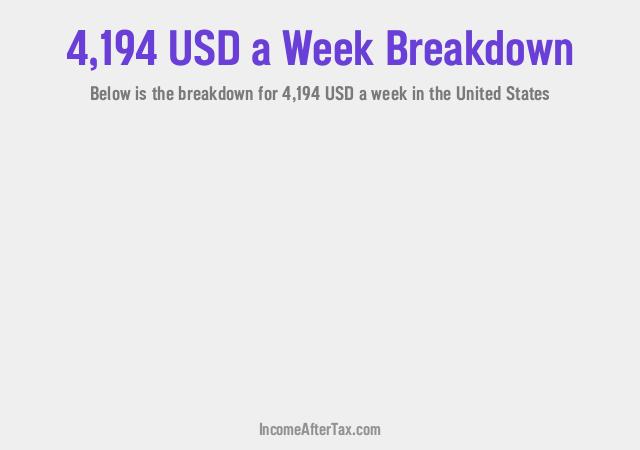 How much is $4,194 a Week After Tax in the United States?