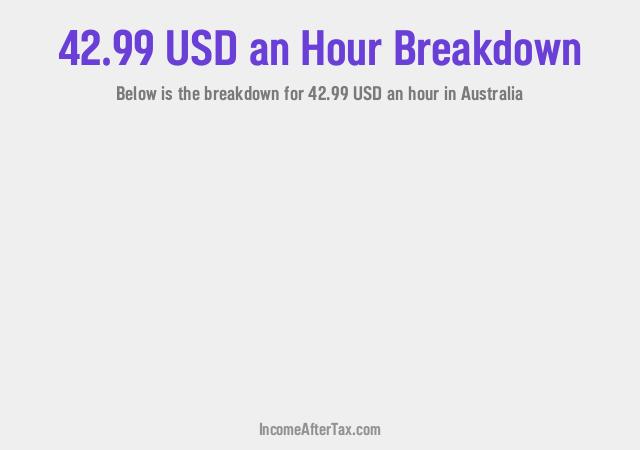 How much is $42.99 an Hour After Tax in Australia?