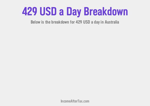 How much is $429 a Day After Tax in Australia?