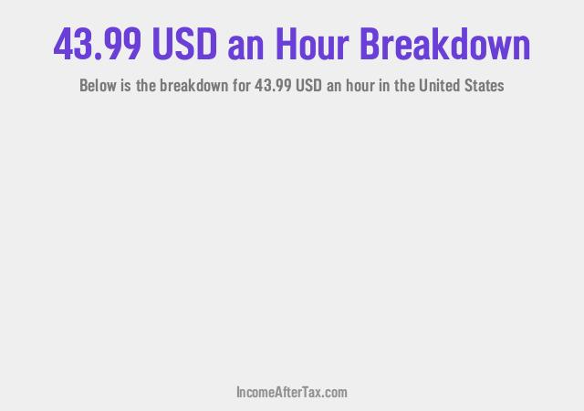 How much is $43.99 an Hour After Tax in the United States?
