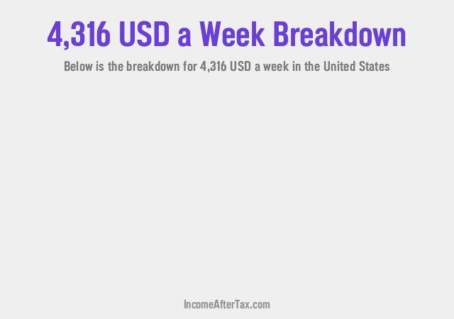 How much is $4,316 a Week After Tax in the United States?