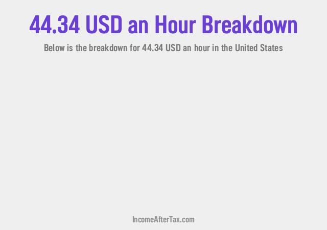 How much is $44.34 an Hour After Tax in the United States?