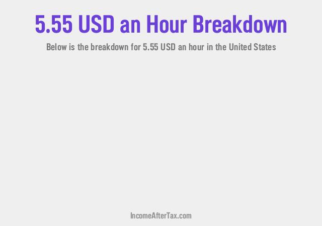 How much is $5.55 an Hour After Tax in the United States?