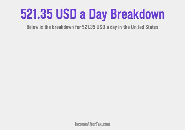 How much is $521.35 a Day After Tax in the United States?
