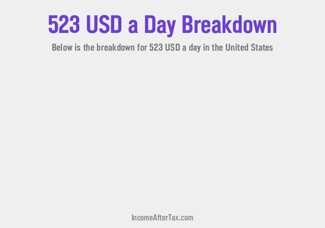 How much is $523 a Day After Tax in the United States?
