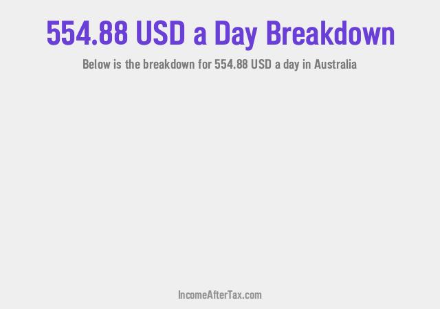 How much is $554.88 a Day After Tax in Australia?