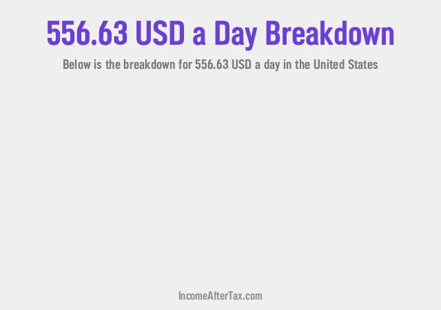 How much is $556.63 a Day After Tax in the United States?