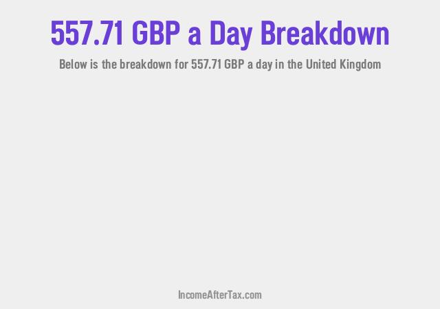 £557.71 a Day After Tax in the United Kingdom Breakdown