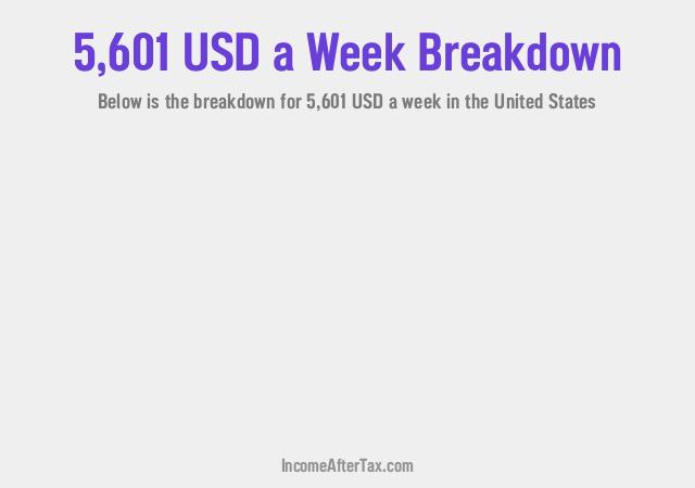 How much is $5,601 a Week After Tax in the United States?