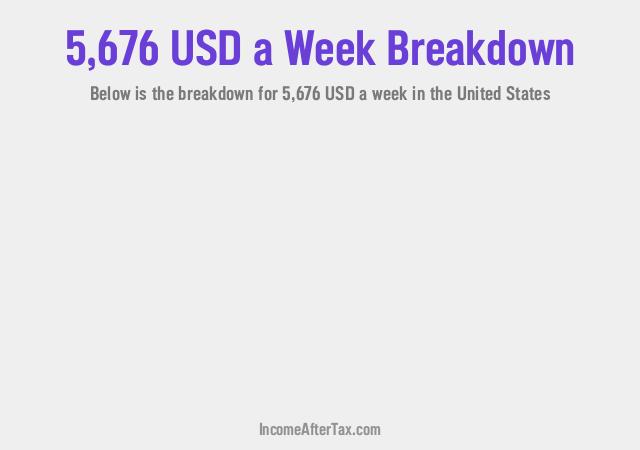 How much is $5,676 a Week After Tax in the United States?