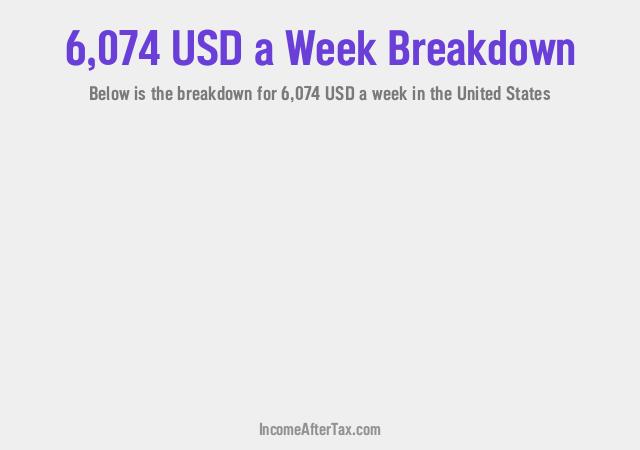 How much is $6,074 a Week After Tax in the United States?