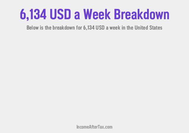 How much is $6,134 a Week After Tax in the United States?
