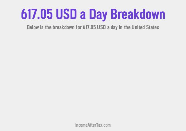 How much is $617.05 a Day After Tax in the United States?