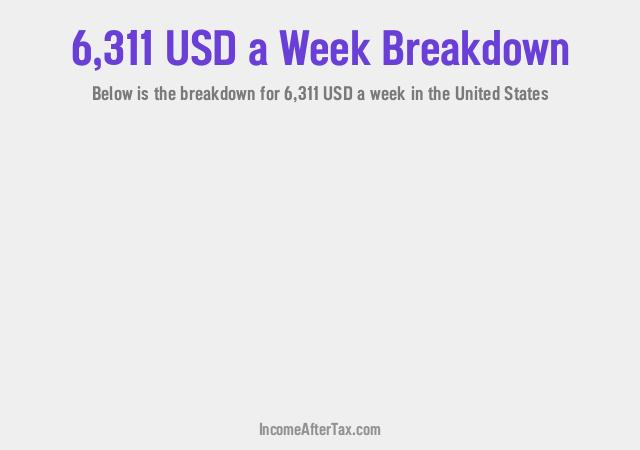 How much is $6,311 a Week After Tax in the United States?