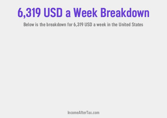 How much is $6,319 a Week After Tax in the United States?