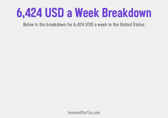 How much is $6,424 a Week After Tax in the United States?