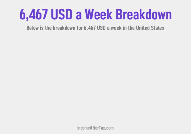 How much is $6,467 a Week After Tax in the United States?