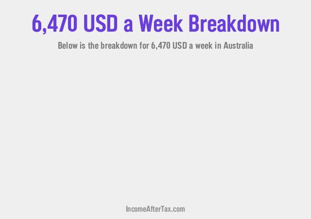 How much is $6,470 a Week After Tax in Australia?