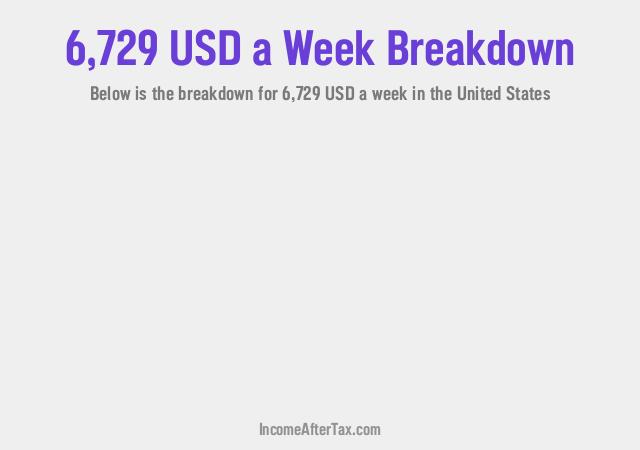 How much is $6,729 a Week After Tax in the United States?